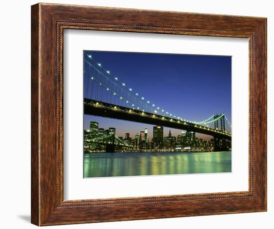 Manhattan Bridge Spanning the East River-Rudy Sulgan-Framed Photographic Print