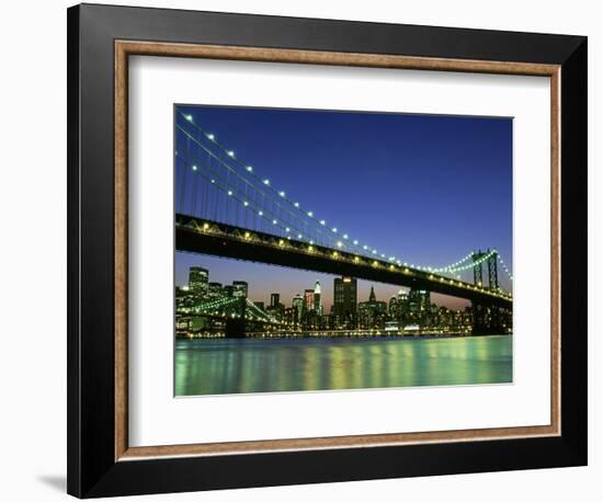 Manhattan Bridge Spanning the East River-Rudy Sulgan-Framed Photographic Print