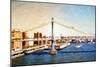 Manhattan Bridge VI - In the Style of Oil Painting-Philippe Hugonnard-Mounted Giclee Print