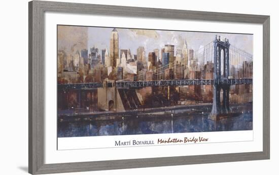 Manhattan Bridge View-Marti Bofarull-Framed Art Print