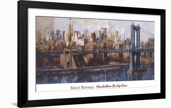 Manhattan Bridge View-Marti Bofarull-Framed Art Print