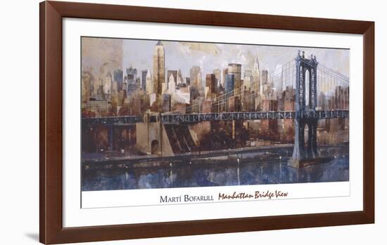 Manhattan Bridge View-Marti Bofarull-Framed Art Print