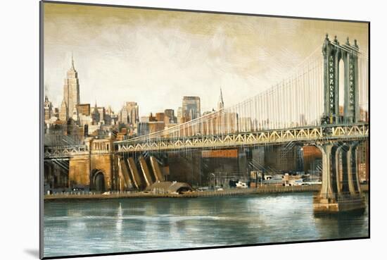 Manhattan Bridge View-Matthew Daniels-Mounted Art Print