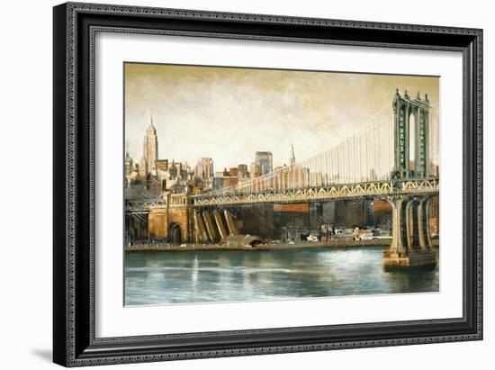 Manhattan Bridge View-Matthew Daniels-Framed Art Print