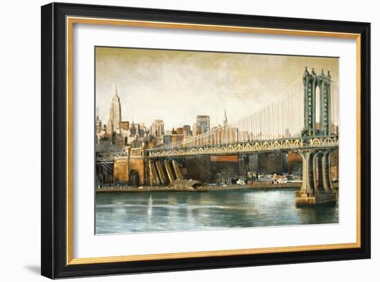 Manhattan Bridge View-Matthew Daniels-Framed Art Print