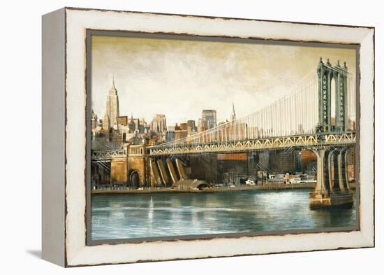 Manhattan Bridge View-Matthew Daniels-Framed Stretched Canvas