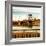 Manhattan Bridge with the Empire State Building at Sunset from Brooklyn-Philippe Hugonnard-Framed Photographic Print