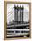 Manhattan Bridge with the Empire State Building Center from Brooklyn Bridge-Philippe Hugonnard-Framed Premier Image Canvas