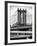 Manhattan Bridge with the Empire State Building Center from Brooklyn Bridge-Philippe Hugonnard-Framed Photographic Print