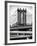 Manhattan Bridge with the Empire State Building Center from Brooklyn Bridge-Philippe Hugonnard-Framed Photographic Print