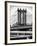 Manhattan Bridge with the Empire State Building Center from Brooklyn Bridge-Philippe Hugonnard-Framed Photographic Print