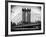 Manhattan Bridge with the Empire State Building Center from Brooklyn Bridge-Philippe Hugonnard-Framed Photographic Print