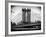 Manhattan Bridge with the Empire State Building Center from Brooklyn Bridge-Philippe Hugonnard-Framed Photographic Print