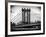 Manhattan Bridge with the Empire State Building Center from Brooklyn Bridge-Philippe Hugonnard-Framed Photographic Print