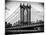 Manhattan Bridge with the Empire State Building Center from Brooklyn Bridge-Philippe Hugonnard-Mounted Photographic Print