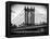 Manhattan Bridge with the Empire State Building Center from Brooklyn Bridge-Philippe Hugonnard-Framed Premier Image Canvas