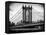 Manhattan Bridge with the Empire State Building Center from Brooklyn Bridge-Philippe Hugonnard-Framed Premier Image Canvas