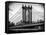 Manhattan Bridge with the Empire State Building Center from Brooklyn Bridge-Philippe Hugonnard-Framed Premier Image Canvas