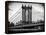 Manhattan Bridge with the Empire State Building Center from Brooklyn Bridge-Philippe Hugonnard-Framed Premier Image Canvas