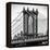 Manhattan Bridge with the Empire State Building Center from Brooklyn Bridge-Philippe Hugonnard-Framed Premier Image Canvas