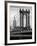 Manhattan Bridge with the Empire State Building from Brooklyn Bridge-Philippe Hugonnard-Framed Photographic Print