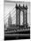 Manhattan Bridge with the Empire State Building from Brooklyn Bridge-Philippe Hugonnard-Mounted Photographic Print