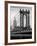 Manhattan Bridge with the Empire State Building from Brooklyn Bridge-Philippe Hugonnard-Framed Photographic Print