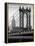 Manhattan Bridge with the Empire State Building from Brooklyn Bridge-Philippe Hugonnard-Framed Premier Image Canvas