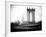 Manhattan Bridge with the Empire State Building from Brooklyn Bridge-Philippe Hugonnard-Framed Photographic Print