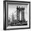 Manhattan Bridge with the Empire State Building from Brooklyn Bridge-Philippe Hugonnard-Framed Premium Photographic Print