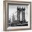 Manhattan Bridge with the Empire State Building from Brooklyn Bridge-Philippe Hugonnard-Framed Photographic Print