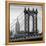 Manhattan Bridge with the Empire State Building from Brooklyn Bridge-Philippe Hugonnard-Framed Premier Image Canvas