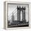 Manhattan Bridge with the Empire State Building from Brooklyn Bridge-Philippe Hugonnard-Framed Premier Image Canvas