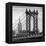 Manhattan Bridge with the Empire State Building from Brooklyn Bridge-Philippe Hugonnard-Framed Premier Image Canvas