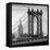 Manhattan Bridge with the Empire State Building from Brooklyn Bridge-Philippe Hugonnard-Framed Premier Image Canvas