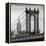 Manhattan Bridge with the Empire State Building from Brooklyn Bridge-Philippe Hugonnard-Framed Premier Image Canvas