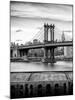 Manhattan Bridge with the Empire State Building from Brooklyn-Philippe Hugonnard-Mounted Photographic Print