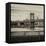 Manhattan Bridge with the Empire State Building from Brooklyn-Philippe Hugonnard-Framed Premier Image Canvas