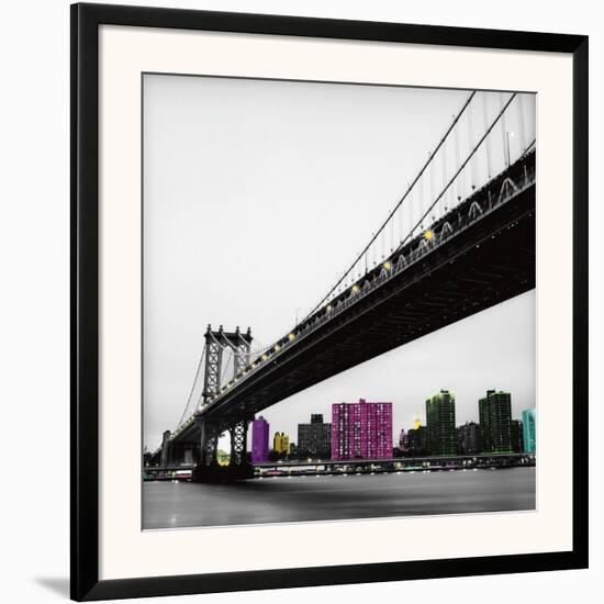 Manhattan Bridge-Anne Valverde-Framed Art Print