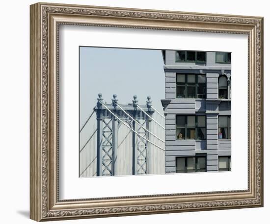 Manhattan Bridge-Bo Zaunders-Framed Photographic Print