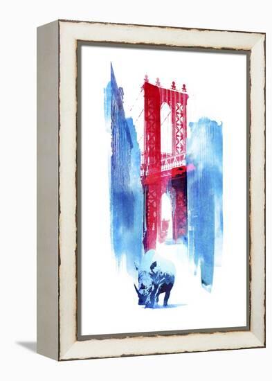 Manhattan Bridge-Robert Farkas-Framed Premier Image Canvas