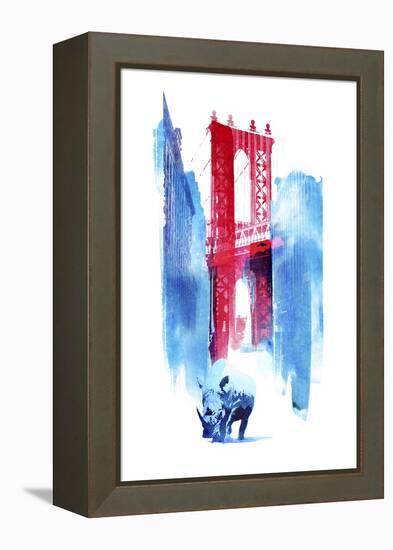 Manhattan Bridge-Robert Farkas-Framed Premier Image Canvas