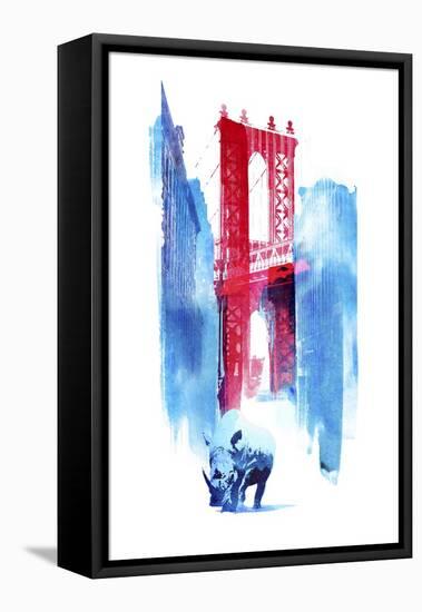 Manhattan Bridge-Robert Farkas-Framed Premier Image Canvas