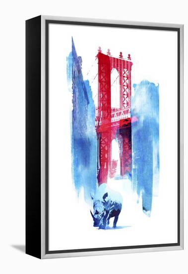 Manhattan Bridge-Robert Farkas-Framed Premier Image Canvas