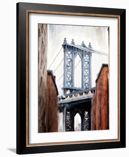 Manhattan Bridge-Kimberly Allen-Framed Art Print