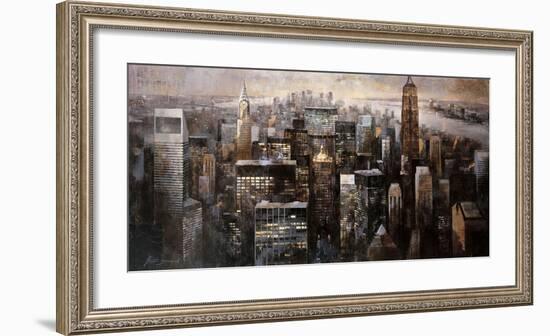 Manhattan by Night-Marti Bofarull-Framed Giclee Print