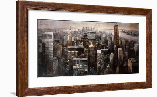 Manhattan by Night-Marti Bofarull-Framed Giclee Print