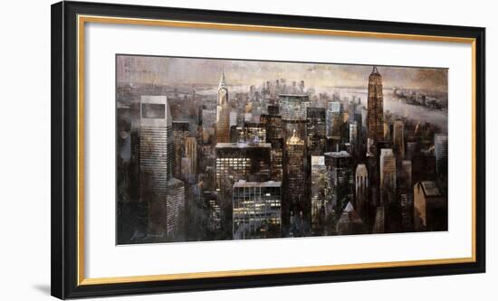 Manhattan by Night-Marti Bofarull-Framed Giclee Print