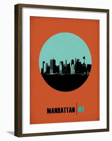 Manhattan Circle Poster 1-NaxArt-Framed Art Print