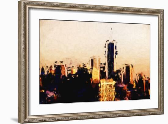 Manhattan Cityscape - In the Style of Oil Painting-Philippe Hugonnard-Framed Giclee Print